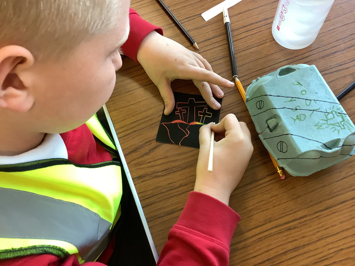 LordsgateCE's tweet photo. Year 5 had a wonderful time with @sjbburscough learning more about the Easter story through the Easter in a Box activity. #lordsgatere https://t.co/2wy8fdw938