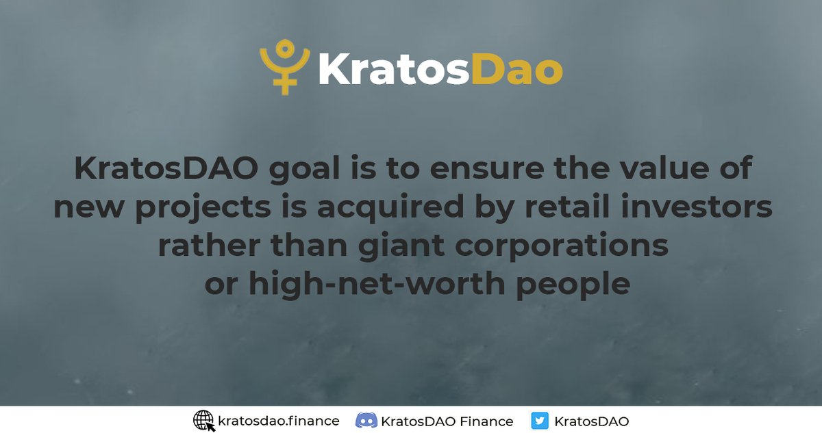 💥 KratosDAO goal is to ensure the value of new projects is acquired by retail investors rather than giant corporations or high-net-worth people🔥
#DAO #KratosDAO #Optimism