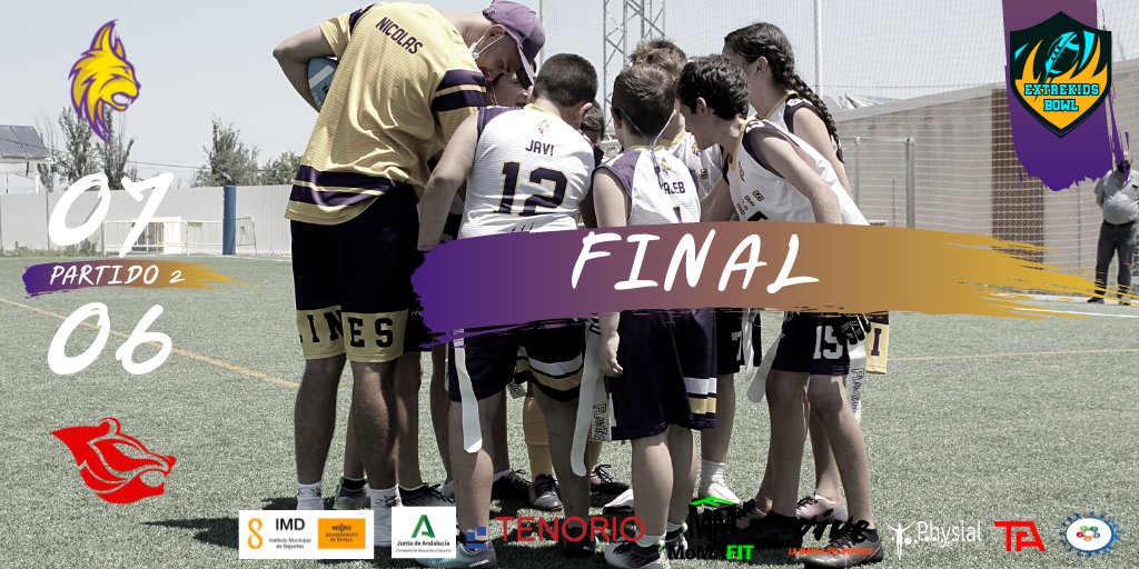 Sevilla_Linces's tweet photo. ¡Y otra victoria de nuestros cachorros 💜💛😺 en un apretado duelo contra @ososrivas 🐻❤️💛!

📺 https://t.co/mmbVA1i718

📸 Black Storks

#ExtrekidsBowl2022 #VillanuevadelaSerena #FlagFootball #FlagisLife https://t.co/o6h7x1yi90