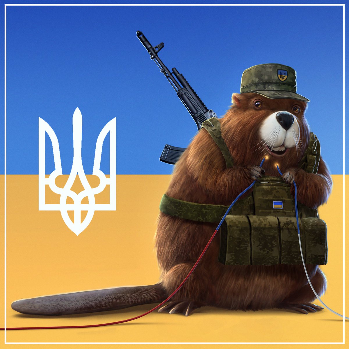 Xellmet's tweet photo. Це бобер Степан. Він робить свій внесок. Навіть невеликий внесок наближає нашу перемогу. З маленького починається велике. Віримо в Україну! Віримо в ЗСУ! Слава Україні! https://t.co/zLHbqVG3vw