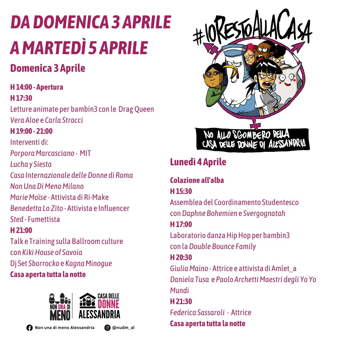 LucaProfenna's tweet photo. DIFENDIAMO LA CASA DELLE DONNE DI ALESSANDRIA!

Da oggi fino al 5 aprile raggiungiamo tuttə Piazzetta Monserrato
,ad #Alessandria, assieme a @nonunadimeno 

Contro lo sgombero della casa,opponiamo i nostri corpi!
SI TOCAN A UNA, RESPONDEMOS TODƏS!

#IoRestoAllaCasa #nonunadimeno https://t.co/Ug3q1baR7q