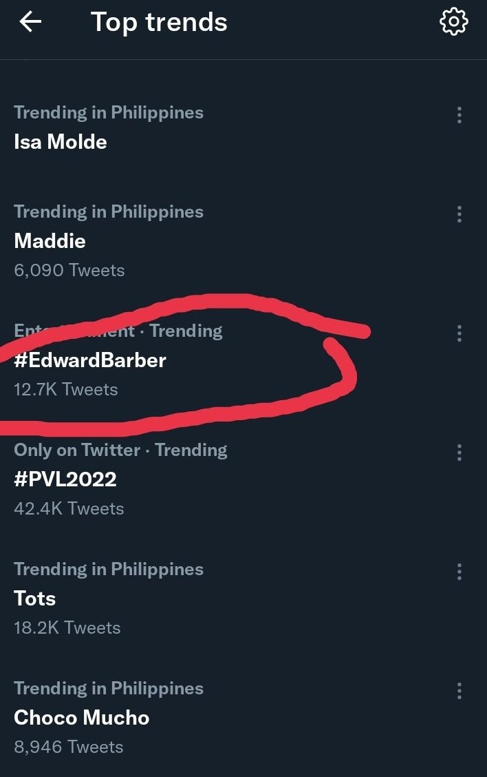 TreseTruth's tweet photo. Maraming salamat din po!
Trending parin ang #EdwardBarber pati ang Edward!
ASAP HOTAWAN WITH EDWARD
@Barber_Edward_
#ASAPHotList https://t.co/QpBDMGIUhD