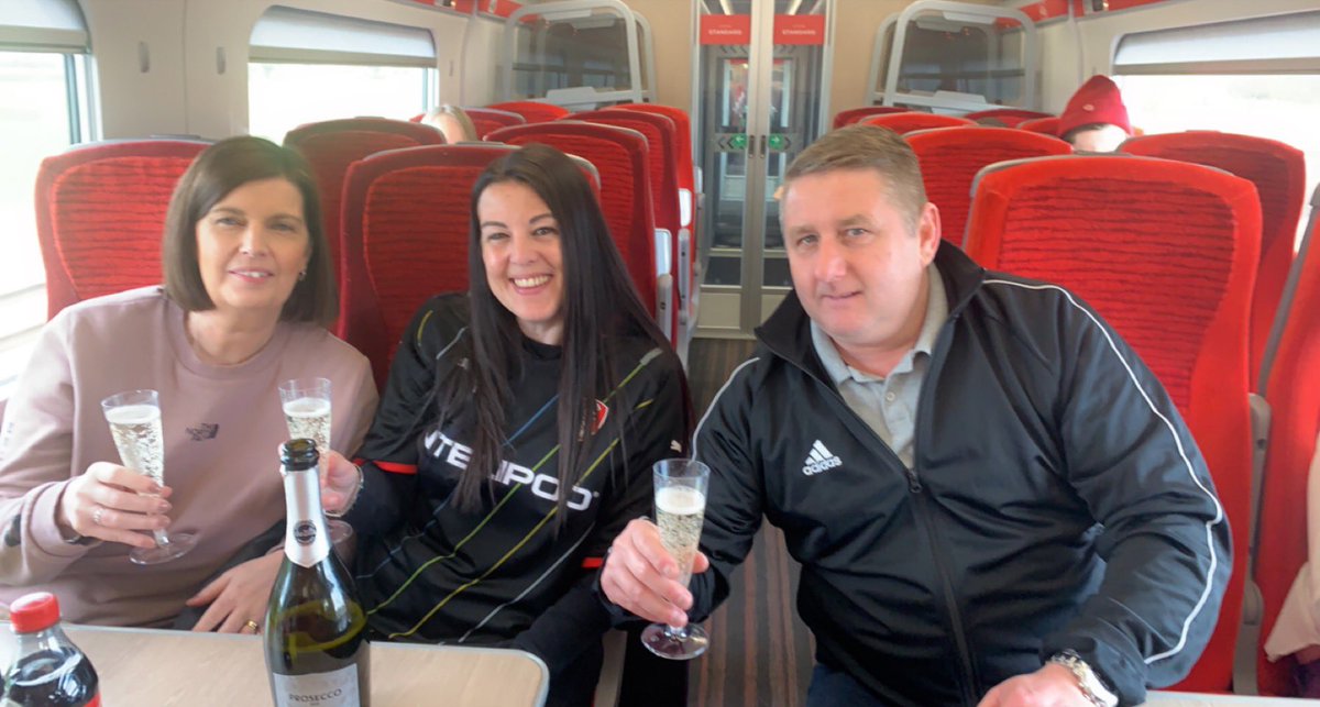 SamJ7's tweet photo. On our way!! UTM ⚽️ @OfficialRUFC @JohnBreckin @Toddy024 @mattygoodwin @tquinn0804 @wordie82 #rufc https://t.co/OiWHyI1LAq