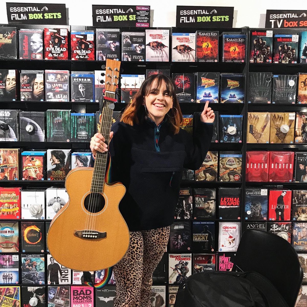Big thank you to <a href="/hmvTaunton/">hmv Taunton</a> for having me play in store yesterday! It was an insanely good day 🤩

And big thank you to everyone who came out to watch and support me 🥰