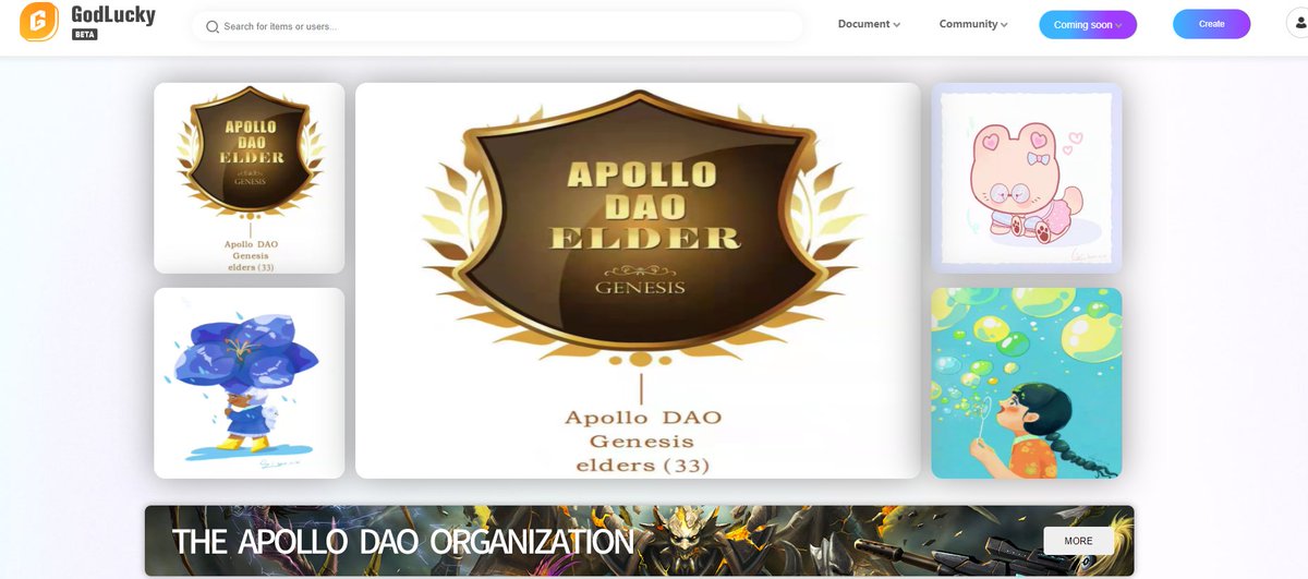 Apollo_nftdao's tweet photo. Congratulations: Apollo DAO community, elder token, successful listing of godlucky
Website: https://t.co/kzM0IgjWpo https://t.co/dq9YkcdAtS