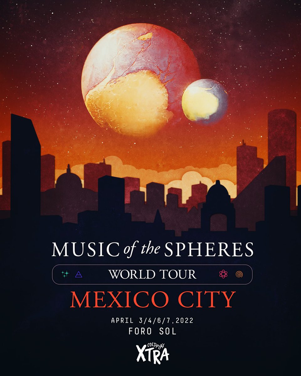 coldplayxtra's tweet photo. Es hoy ¡ES HOY! 🤩 Coldplay begin the first of 4 nights at Foro Sol in Mexico City this evening ✨ #ColdplayMexicoCity 

🇲🇽 #ColdplayCDMX 
🪐 #MusicOfTheSpheresWorldTour https://t.co/BZd241UYsM