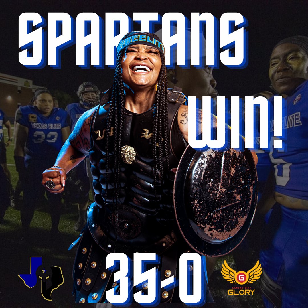 TXEliteFootball's tweet image. Spartans kick off the season 1-0. Defeating the KC Glory on the road 35-0. Thank you to all of the fans who tuned in on @vyrenetwork. The Spartans have their home opener Saturday, April 9 at Lewisville High School (7pm) vs. cross town rivals Houston Heat. #wnfc #spartaaa #beElite