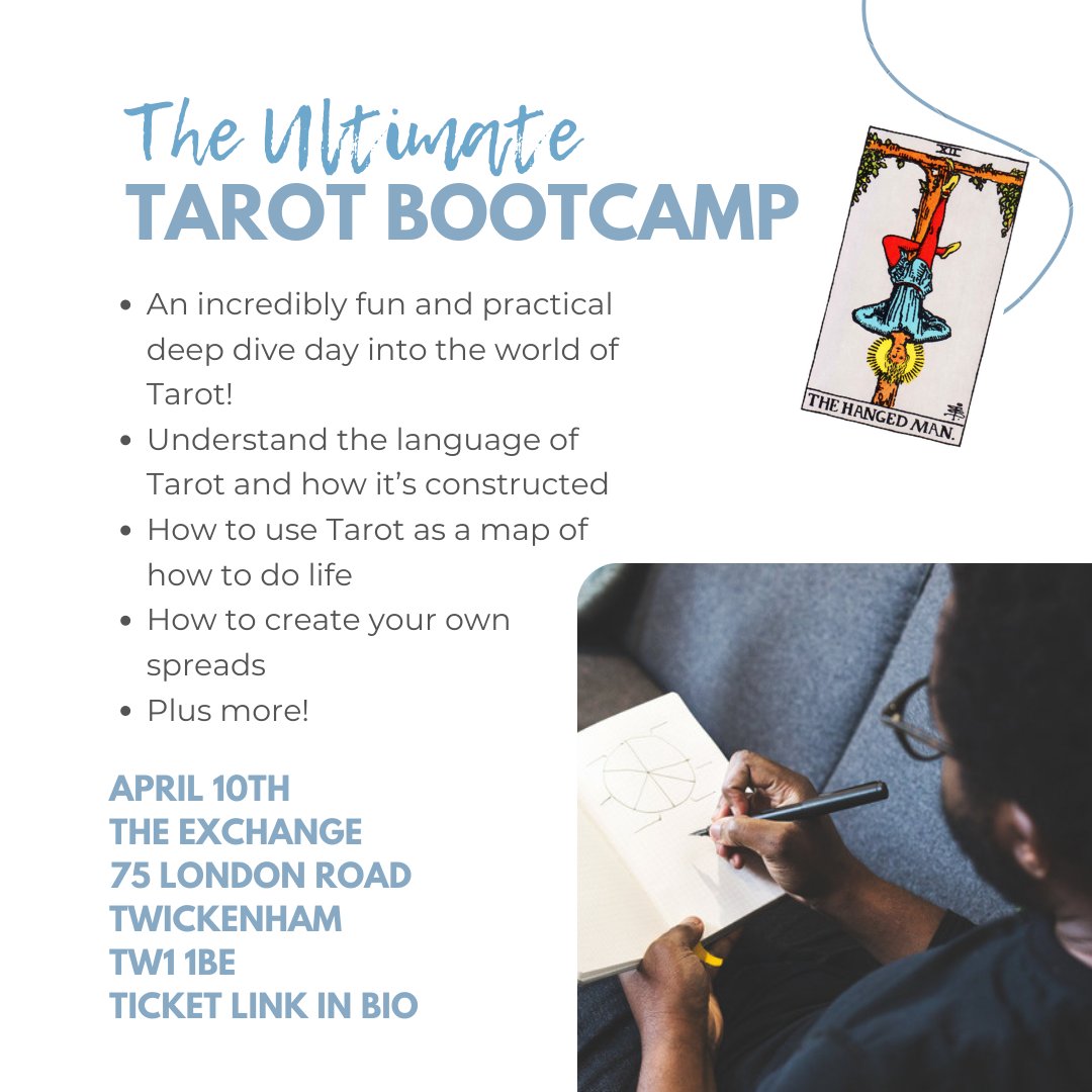 If you want to really understand Tarot and to create some kind of transformation in your life and potentially the lives others, then Ultimate Tarot Bootcamp has been 100% designed for you!

Book your tickets: loom.ly/PwtF19o
