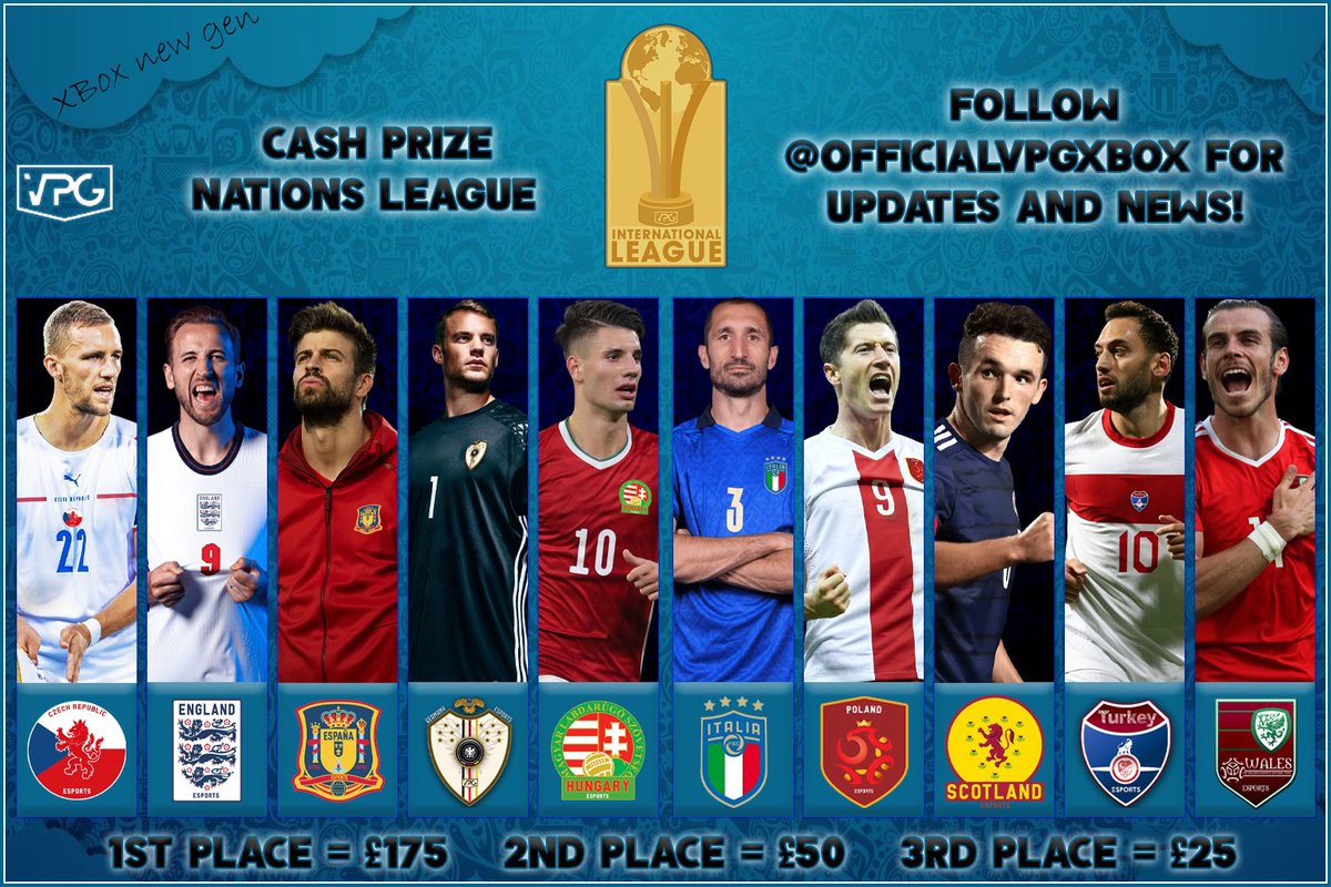 Hey everyone. I am happy to announce our New Gen nations League. Start date is the 12th April. 6 games per week. Twitters below for trial info:

<a href="/CzskVpg/">VPG Czech & Slovakia</a> 
@VPGENGNL2022 
<a href="/VPG_Spain/">Virtual Pro Gaming España</a> 
<a href="/VPGGER_Xbox/">VPG Germany Xbox</a> 
<a href="/VPGHungary/">Hungary VPG</a> 
@ItalyVPG 
<a href="/VPG_Poland/">VPG Poland</a> 
<a href="/ScotlandVpg/">VPG Scotland</a> 
@ProClubsTurkiye 
@VPGWalesXBOX