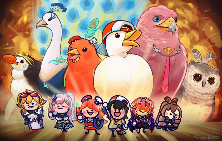 insanosgaming's tweet photo. #holotori #holobird #kaela #reine #kiara #suberu #lui #mumei https://t.co/WG8Vs87m8Z