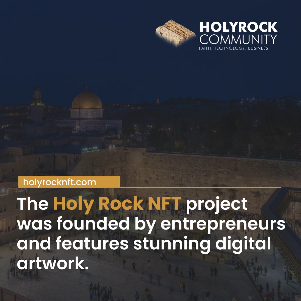holyrocknft's tweet photo. The #HolyRock 🪨 #NFT project was founded by entrepreneurs and features stunning digital artwork. 🏆

Our close community values the historical and spiritual significance of Jewish faith. 🙏

HolyRocks are only available through the secondary market on OpenSea.

#HolyRockNFT #NFT https://t.co/zpdbuf5vfc