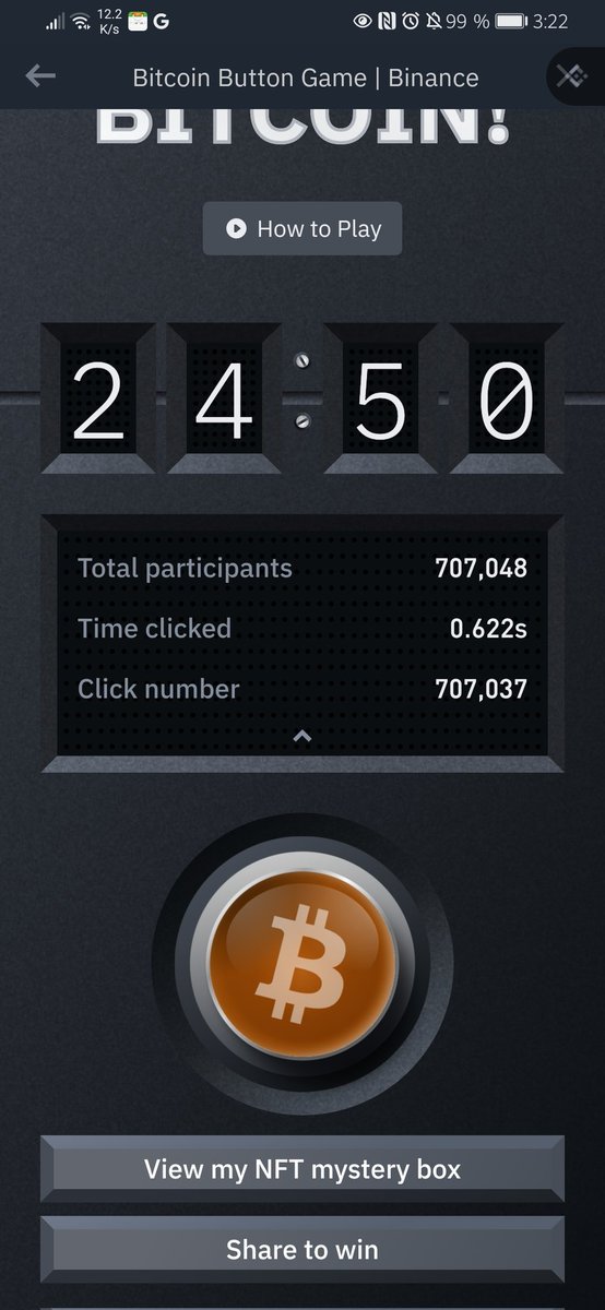 RakeruOficial's tweet photo. A pizza purchase was the first commercial #Bitcoin transaction #BitcoinButton #Binance
(sorry click number 707,036, you could have won 1 Bitcoin but I came on time to try my chances)
Look at my "time clicked" 🤯🤯🤯 https://t.co/gULg3jU8Uz