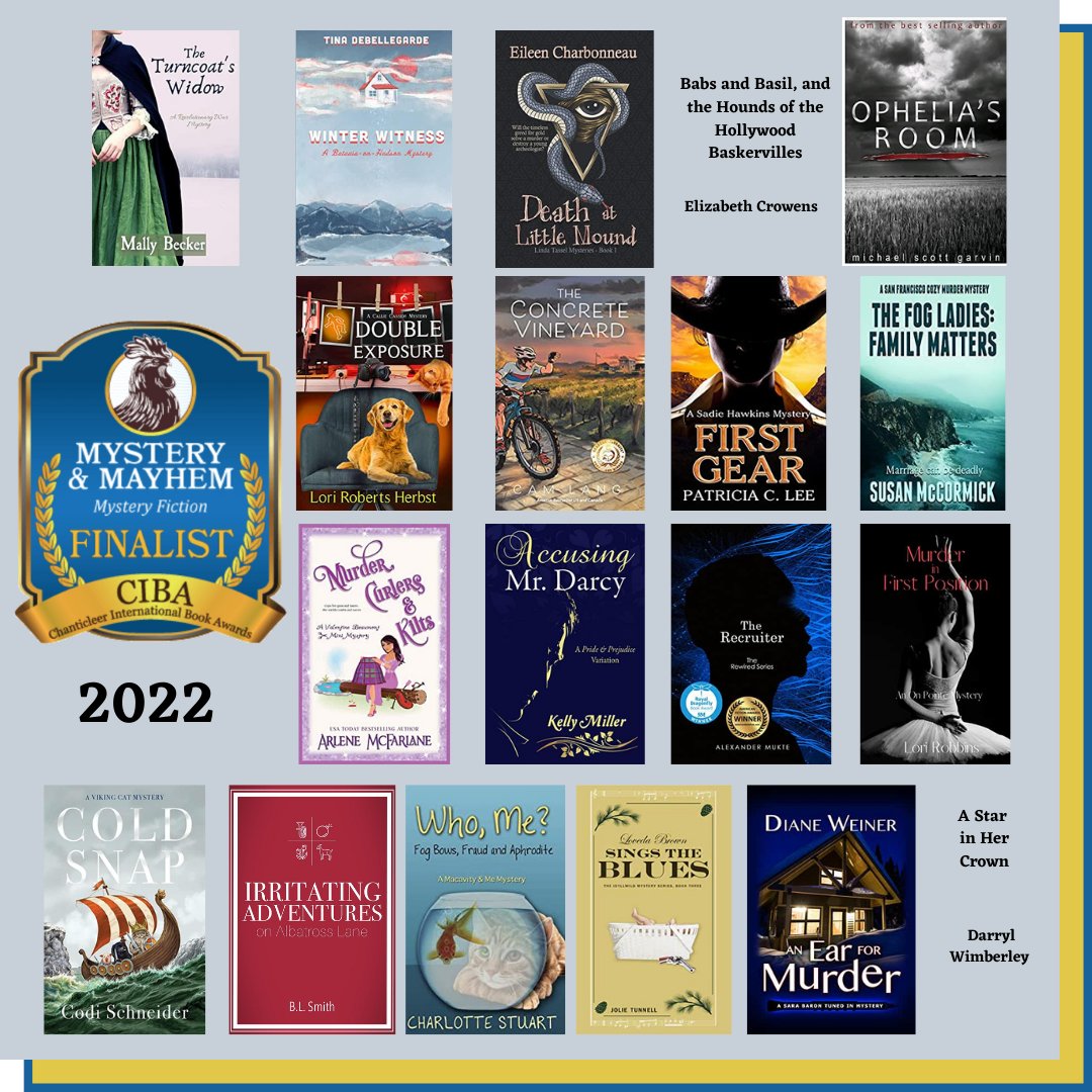 GValjan's tweet photo. #Congrats 2022 @ChantiReviews Finalists @mally_becker @tdbwrites @lorirobbins99  @levelbestbooks @CodiMSchneider @alexander_mukte @mcfa_arlene @EileenC1988 @ECrowens @quirkymysteries @JolieTunnell @CamLangAuthor @SMcCormickBooks @CapitolCrimes @Kellyrei007 #MYSTERY https://t.co/YIQ1kMNHfV