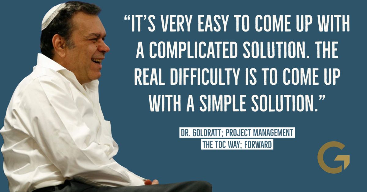 GoldrattConsult's tweet photo. In his honour. 

Dr. Eli Goldratt
Quote 41

#goldratt #theoryofconstraints #management https://t.co/qesmkLOw3D