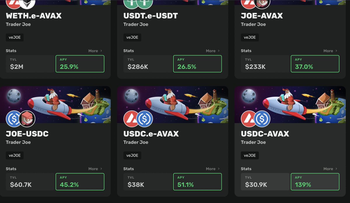 Imagine not using Yield Yak’s veJOE boost to farm on <a href="/traderjoe_xyz/">Let's F***ing Joe (formerly Trader Joe)</a> 

Not us.  

After a couple days of veJOE mining, APYs already starting to take off 🚀.