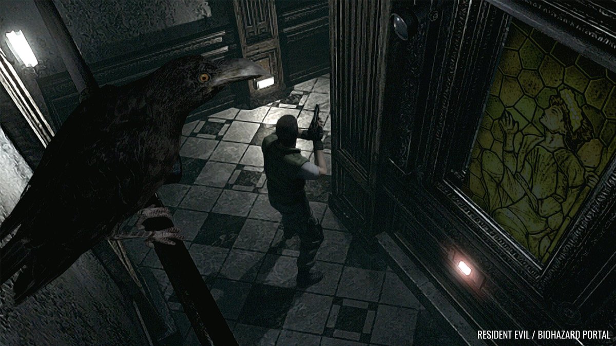 iplaygames_64's tweet image. Caw! Caw! Bang! F--k, I'm dead! #REFun #ResidentEvil #REmake #RE #Crow
