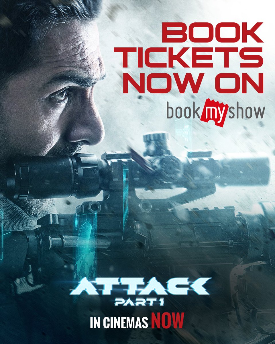TheJohnAbraham's tweet photo. Watch the fierce #ATTACK only in cinemas near you! 💥

Book tickets now: https://t.co/o7W6hIjXMh

#ATTACK - Part 1 IN CINEMAS NOW!
#ATTACKMovie

@LakshyaRajAnand @Rakulpreet @Asli_Jacqueline #RatnaPathakShah @prakashraaj @jayantilalgada #AjayKapoor @MogreYogendra https://t.co/pKUqscf2Q0