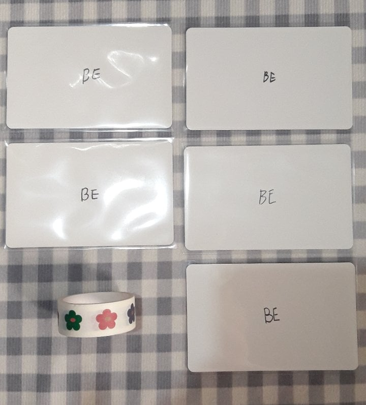 minejihope's tweet photo. (4/8) wts lfb bts be deluxe photocard set

💗 all available except jihope &amp; group pcs
💬 all in good condi except jin (9.5/10; have a slight ball chain dent :<)
🍃 PHP 300 set! (PHP 280 if payo)

t. bangtan pc ph namjoon jin taehyung jungkook jk yoongi suga https://t.co/Nebr9jm6iv