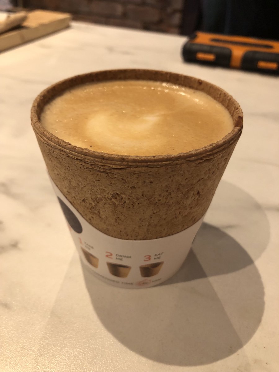 I’ve tasted the future…edible coffee cups courtesy of Goodness Zero Waste in Urmston M41