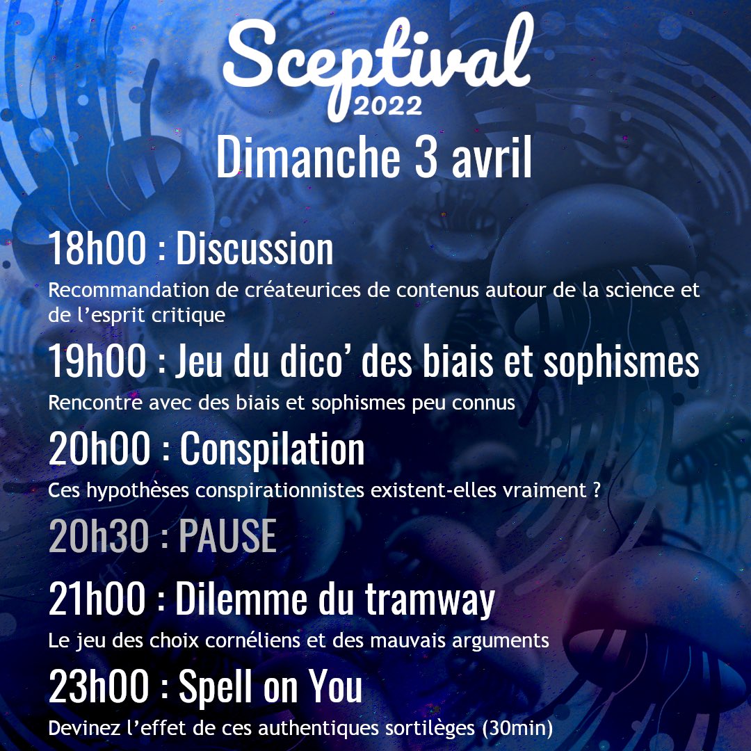 PMeduses's tweet photo. ℹ️ C’est aujourd’hui la dernière soirée d’activités pour la fête de l’esprit critique, et elle commence à 18h00 tout pile ! #SynchronisationDesMontres ⌚️ https://t.co/jazXjBqqMr
