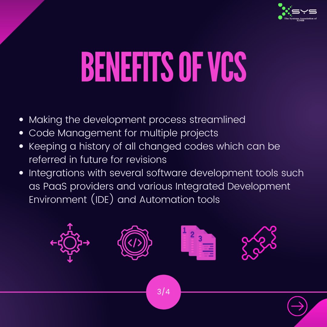 XSYS_XIMB's tweet image. Techbytes #Version Control System
A group of systems in charge of handling modifications to computer programs, papers, substantial web pages, and other data sets.
Check out this post to know more!!
#vcs #versioncontrolsystem #software #tech #systems #xsys