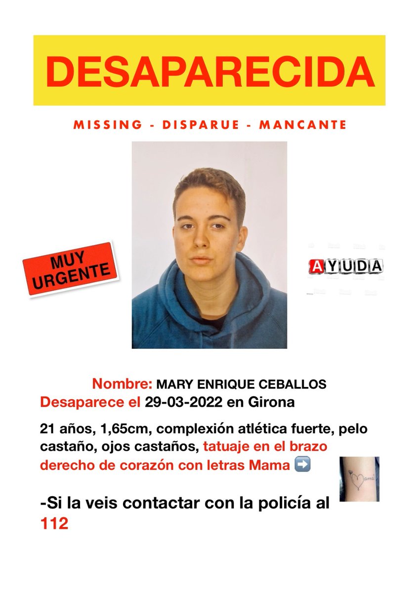 Buenas Gentes necesito vuestra ayuda para difundir, es la hija de una compañera.