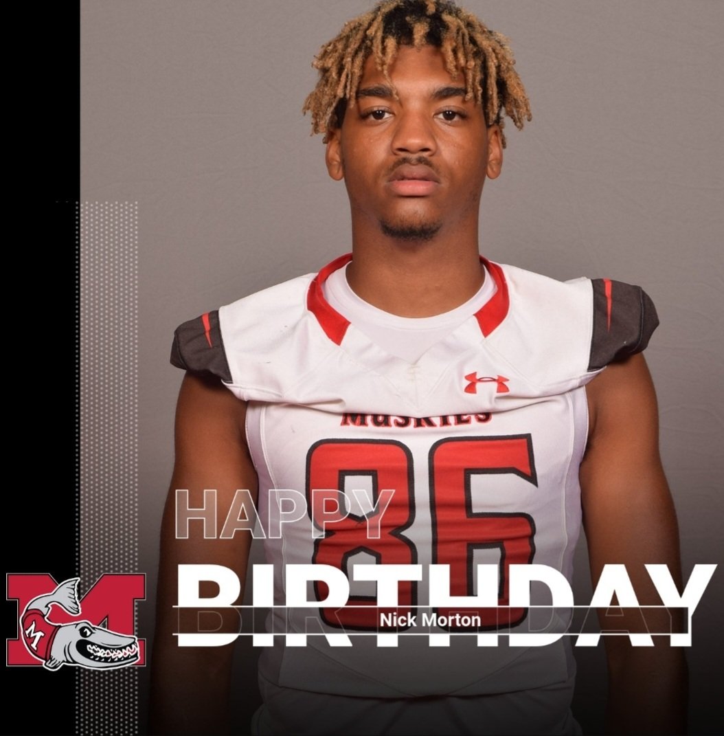 MuskingumFB's tweet photo. Happy Birthday to freshman wide receiver Nick Morton!! https://t.co/WKy74IcjyE