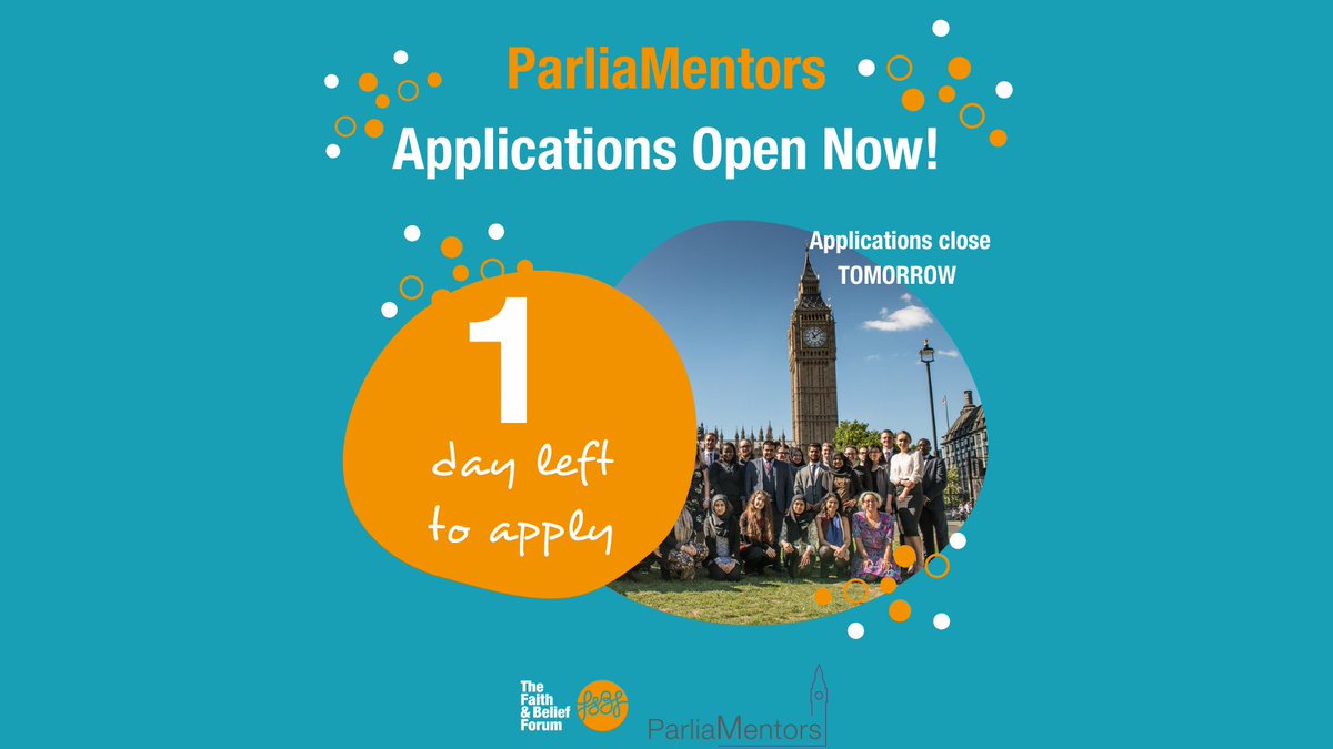 The Faith & Belief Forum (@faithbelieforum) on Twitter photo 🎓APPLICATIONS CLOSING TOMORROW - ParliaMentors🎓
Are you an aspiring leader? Do you want to create positive change? Then apply for our UN award-winning <a href="/ParliaMentors/">ParliaMentors</a> leadership programme today!
🎓Learn more and apply here before 4th April: faithbeliefforum.org/programme/parl… 🎓APPLICATIONS CLOSING TOMORROW - ParliaMentors🎓
Are you an aspiring leader? Do you want to create positive change? Then apply for our UN award-winning <a href="/ParliaMentors/">ParliaMentors</a> leadership programme today!
🎓Learn more and apply here before 4th April: faithbeliefforum.org/programme/parl…