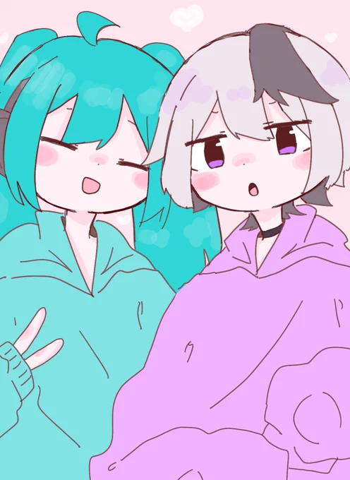 みくとふらわ #初音ミク #HatsuneMiku #v_Flower #ふらわ〜と #一日一絵 #イラスト #ミク花