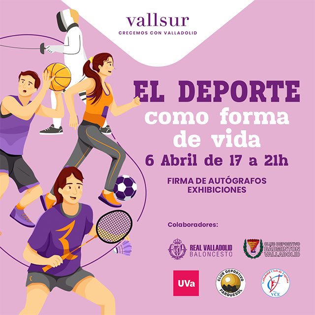 El próximo miércoles participamos en la fiesta por el Día Internacional del Deporte para el Desarrollo y La Paz en <a href="/ccvallsur/">Vallsur</a>   Te esperamos de 17h a 19h para descubrir la #esgrima