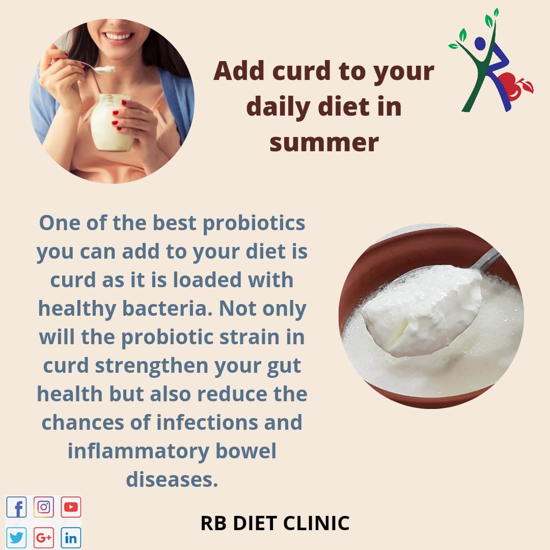 Curd is one of the best probiotics that you can add to your diet!!!
.
.
.
#curd #summerfoods #probiotics #essential #antiinflammatory  #dietitianbijoya #rbdietclinic #onlineconsultation #nutrition #nutritionist #healthyeating #dietitian #clinicaldietitian #clinicalnutritionist