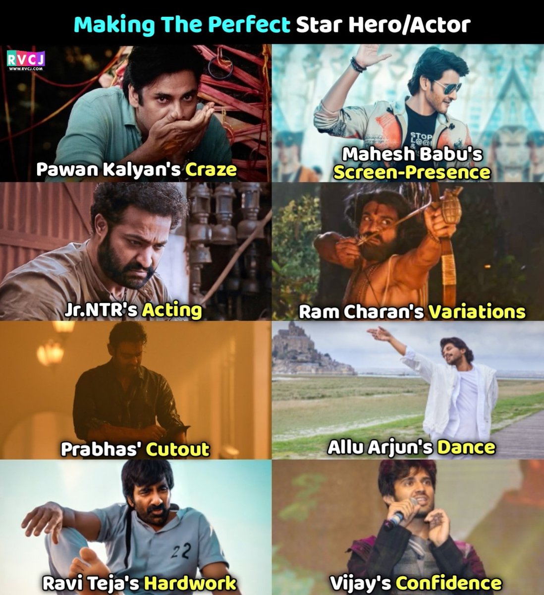 rvcj_telugu's tweet photo. The Perfect Star 👑
.
#PawanKalyan #MaheshBabu #JrNTR #RamCharan #Prabhas #AlluArjun #RaviTeja #VijayDeverakonda #RvcjTelugu https://t.co/dnPkMzJPNd