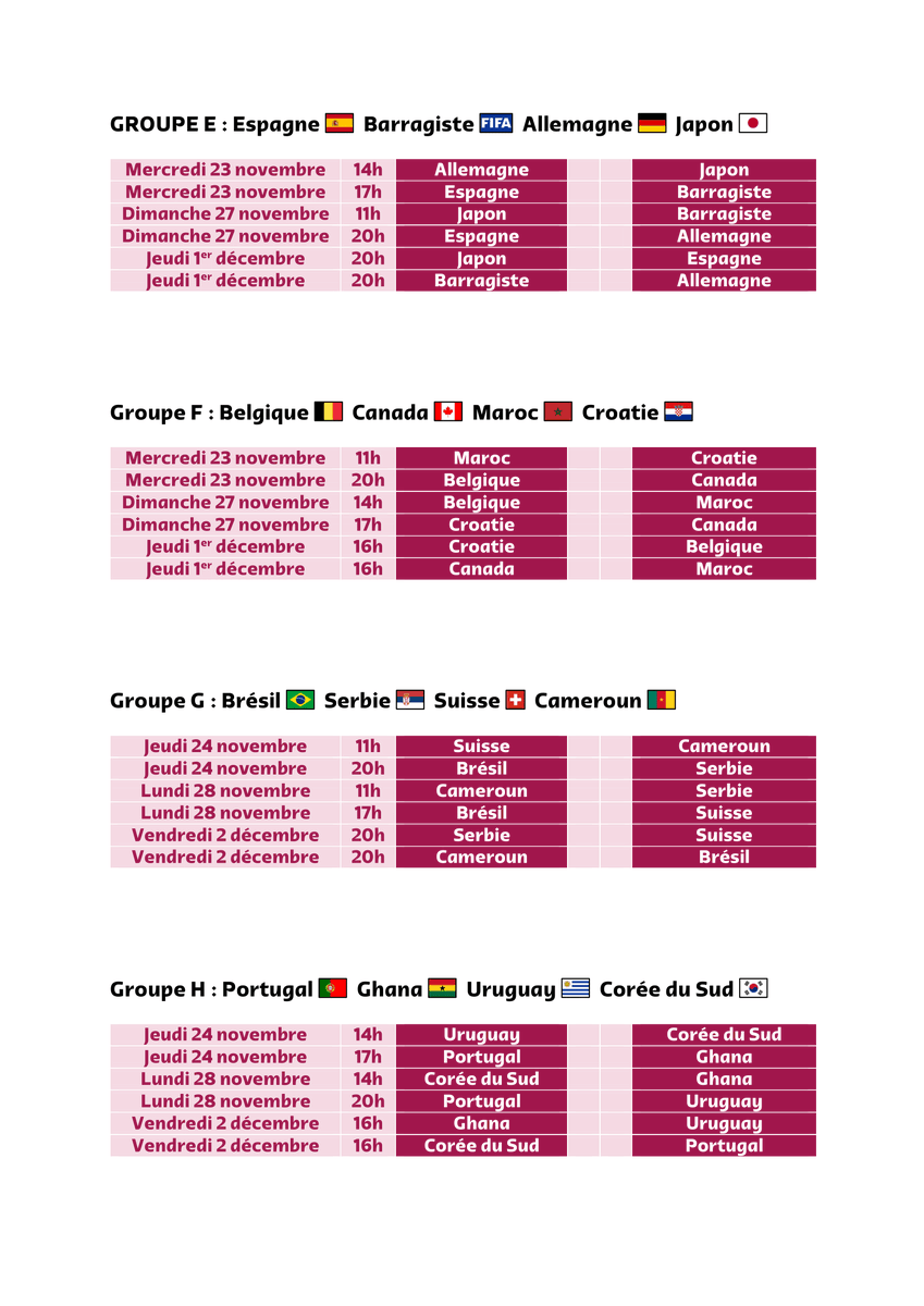 ActuFoot_'s tweet photo. Vous l'attendiez : le voici !

Le calendrier complet et à remplir de la Coupe du monde 2022 au Qatar. 🏆🇶🇦

C'est cadeau. 🎁 https://t.co/FeFtvWNwLw