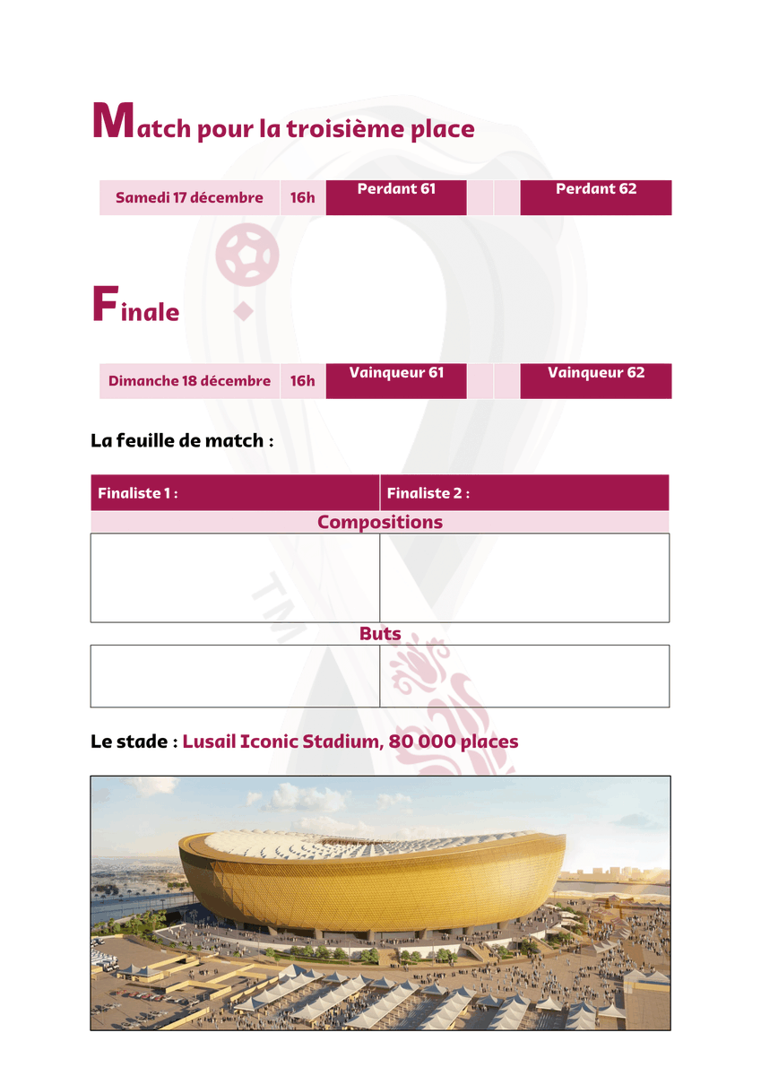 ActuFoot_'s tweet photo. Vous l'attendiez : le voici !

Le calendrier complet et à remplir de la Coupe du monde 2022 au Qatar. 🏆🇶🇦

C'est cadeau. 🎁 https://t.co/FeFtvWNwLw