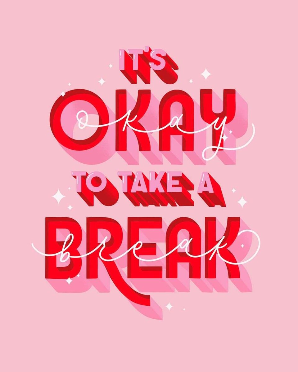 afspde's tweet image. It's okay to take a break – a scrolling break, a screen break, a socializing break, a work break, whatever kind of break you need.

Artwork by @threeologie