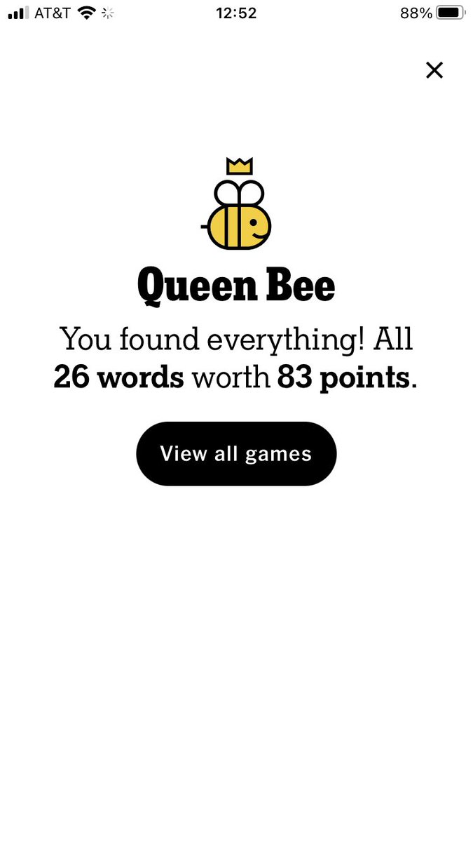 Ionesco's tweet photo. It finally happened! I’d like to think @sethmeyers would be proud. #spellingbee @NYTGames https://t.co/8oCf4C0Row