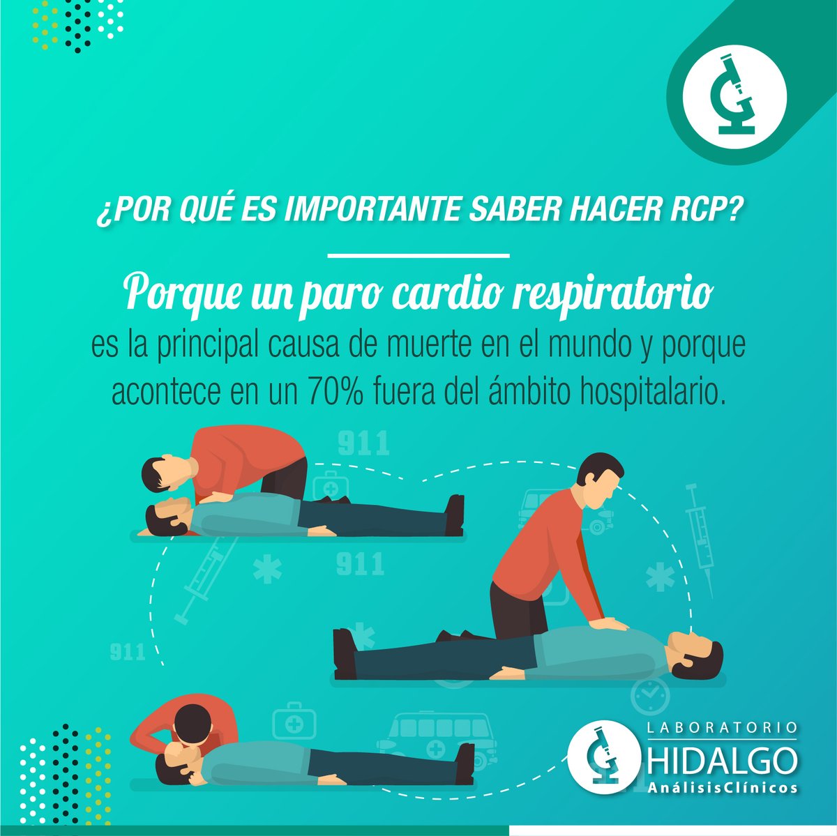 LabHidalgo's tweet image. ¿Por qué es importante saber hacer RCP? 🙌💚

No te pierdas las charlas gratuitas que brindamos mensualmente junto a Emergencias. Inscripción online en laboratoriohidalgo.com

#ComunidadHidalgo #RCP #Emergencias #Prevención