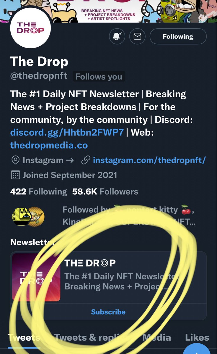CryptoVonDoom's tweet photo. FREE ALPHA ALL WEEK FROM
@THEDROPNFT 👇🏼

Subscribe and winsome ETH for doing it!

To enter - 
SUBSCRIBE to @thedropnft
(go to their profile, click “subscribe”)
RT, Tag and Like this post
Follow: @thedropnft and me

1 winner gets some ETH https://t.co/7GPOAcVGvZ