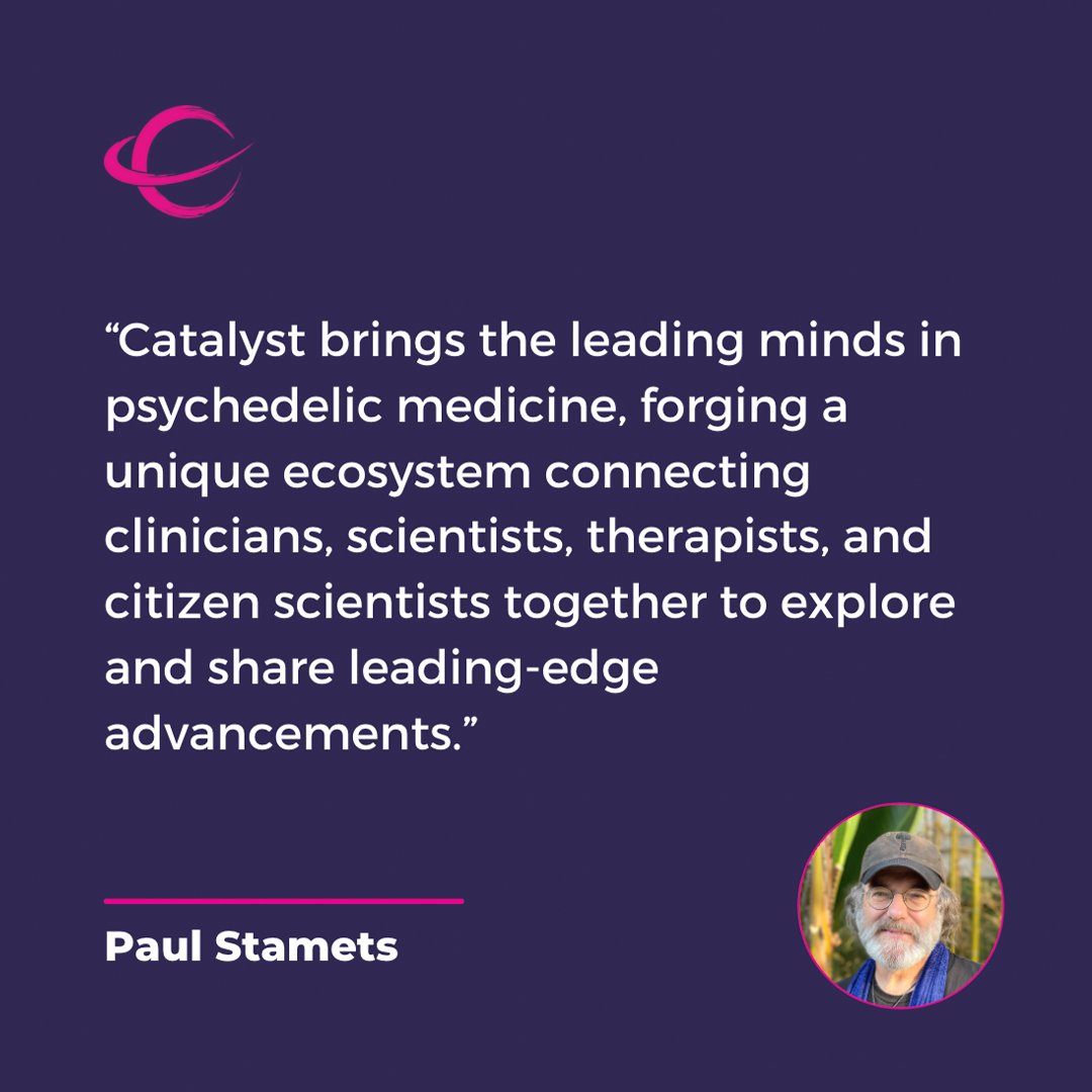 CatalystPresent's tweet image. Speaker, author, mycologist, medical researcher, and entrepreneur, Paul Stamets shares his thoughts on #CatalystPresents 🧠✨

Join us from May 20-22, 2022 at Queen’s University in Kingston, ON or online for #CatalystSummit2022! Tickets available in our bio.