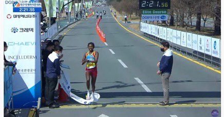 Eritrean Olympian Nazret Woldu wins the 12th edition of the Daegu Marathon that was held at early hour Sunday March 3 in Daegu South Korea, Congratulations Nazret 🇪🇷💪🏾👏🏾,                                                   #Eritrea #SouthKorea #Daegu #marathon #IOC #Ethiopia #Kenya