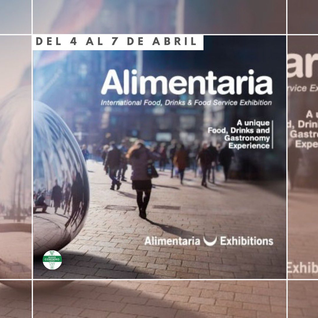 👋🏻👀 ¡Nos vemos en Barcelona! 

#MamáCordero estará presente en la Feria Alimentaria de Barcelona del 4 al 7 de abril.