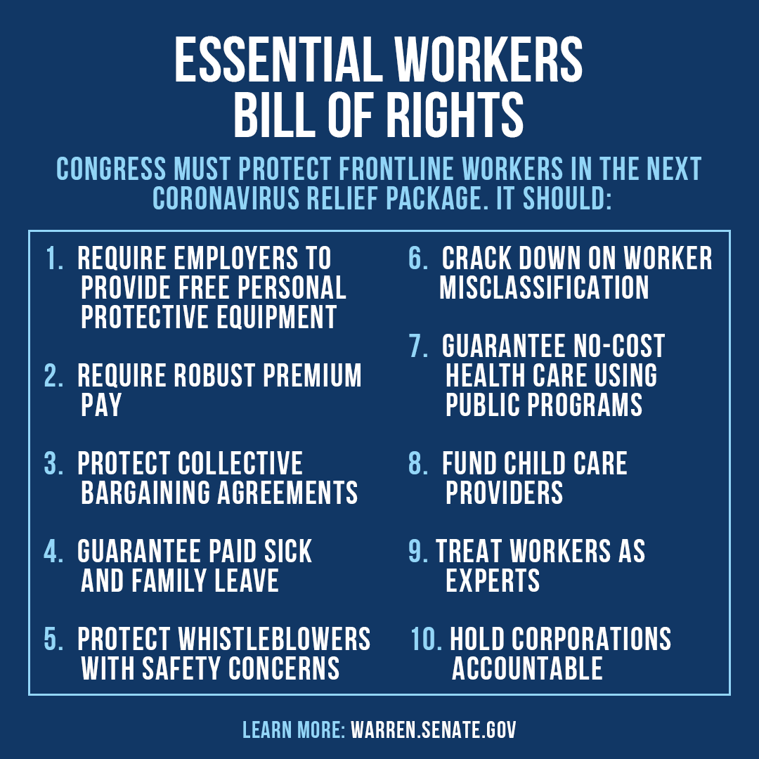 dcfairbank's tweet photo. I came home from the grocery store and our #WorkingClass, once declared #EssentialWorkers #FrontlineHeroes still work without #PPE #HazardPay #PaidSickLeave #PaidFamilyLeave #Unions or #CollectiveBargaining hat happened to that #EssentialWorkersBillOfRights @SenWarren @RoKhanna? https://t.co/zTmcVFbu6k