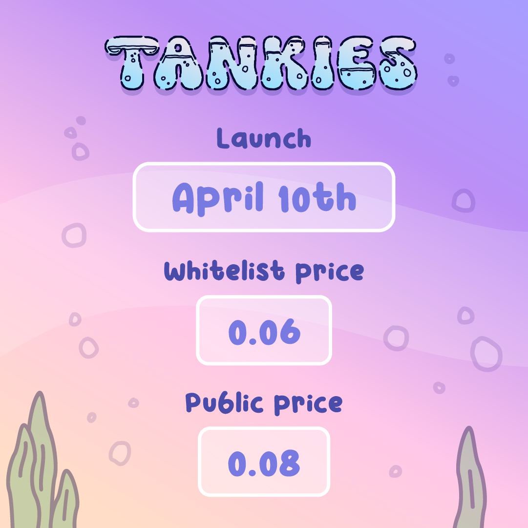 tankies_nft's tweet photo. Tankies official launch date!🔔

Like + RT for whitelist! https://t.co/fAo2sIn4dq