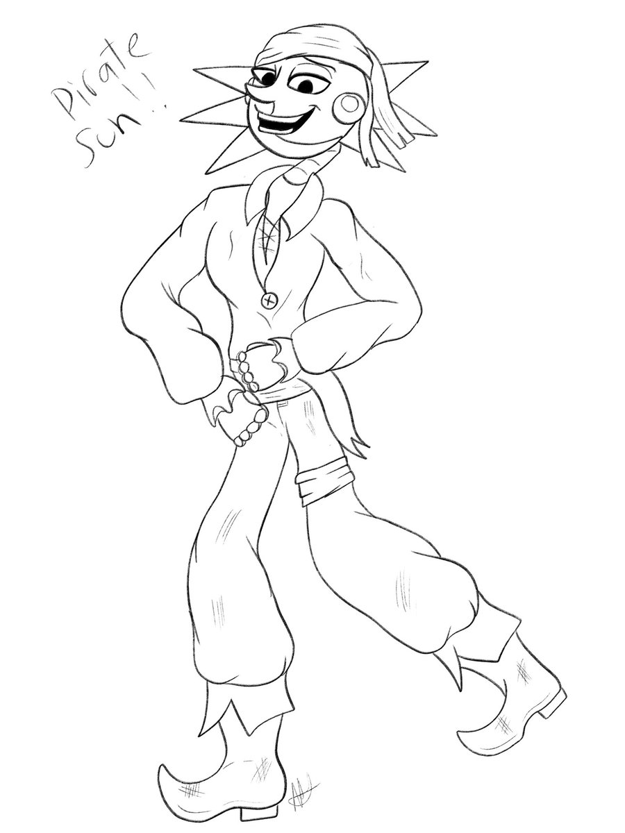 18Skullz's tweet photo. Not sure where this pirate sun trend came from but I’m loving it. Here’s my pirate sun! #piratesun #sundropfnaf #sundrop #sundropsecuritybreach #digitalart https://t.co/vEk9IgQ7LS