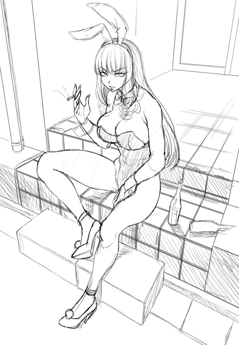 落書き治安の悪いバニーさん
「何見てんだ?営業時間は終わりだ、帰れ帰れ」 