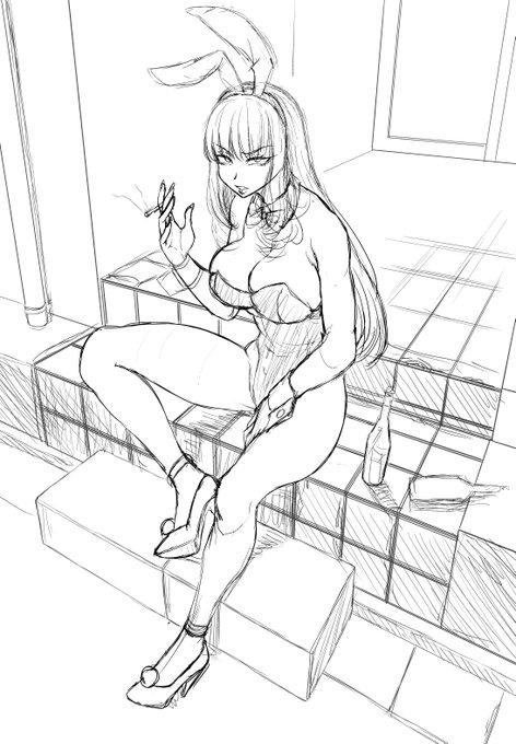 落書き治安の悪いバニーさん
「何見てんだ?営業時間は終わりだ、帰れ帰れ」 