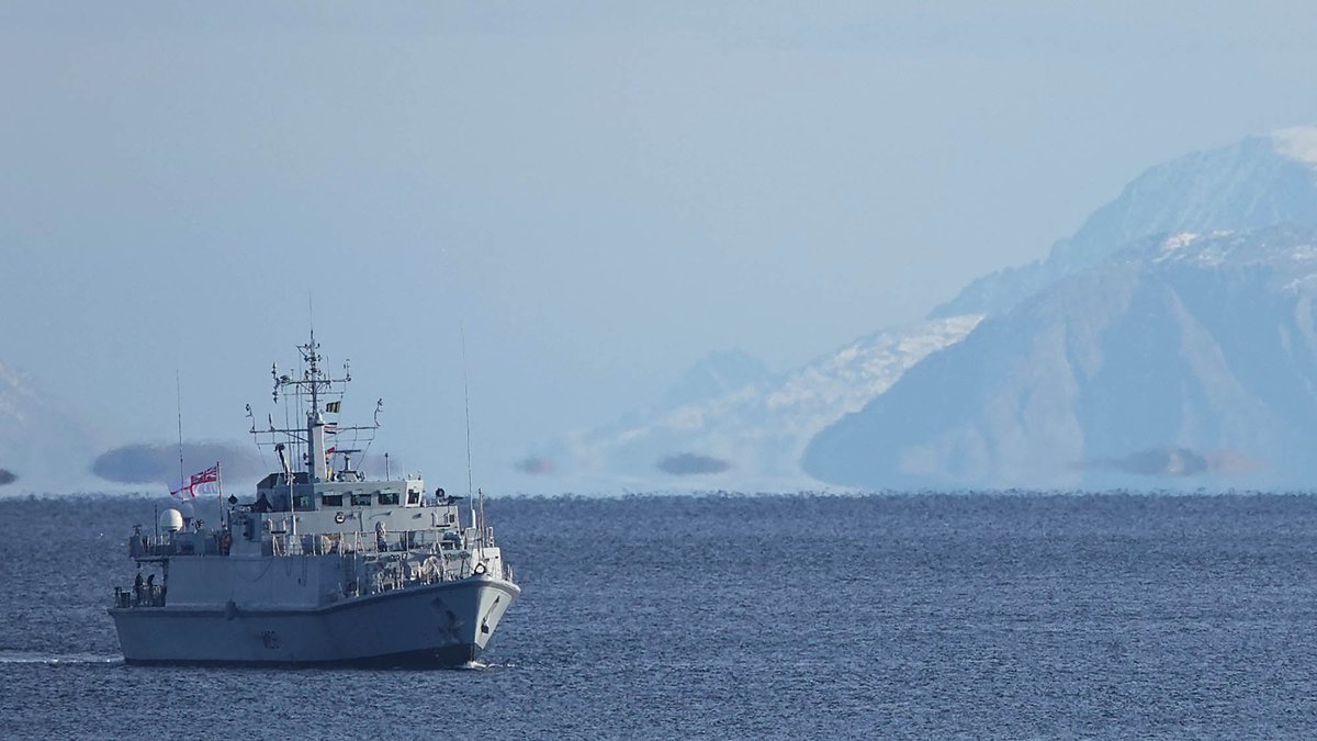 .@HMSGrimsby and #SNMCMG1 mine warfare vesssels arrived in Bodo, 🇳🇴Norway on completion of ex #ColdResponse22