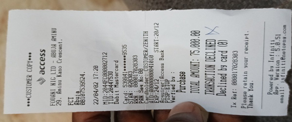 Akoladeakeem's tweet photo. @ZenithBank good evening, please I was debited twice yesterday at LG show room at banex Abuja but non of the transaction go through to their account according to them and I was debited twice. Please help me reverse my money https://t.co/J7feNBRdOJ