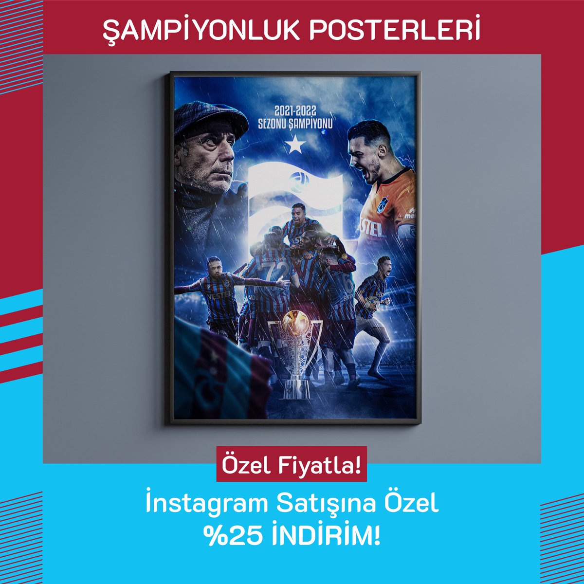 myminichart's tweet photo. 2021-2022 sezonu şampiyon Trabzonspor tablo/posterlerimiz satışta! 
#TSvBJK Abdullah Avcı https://t.co/9o3MGOWaSO