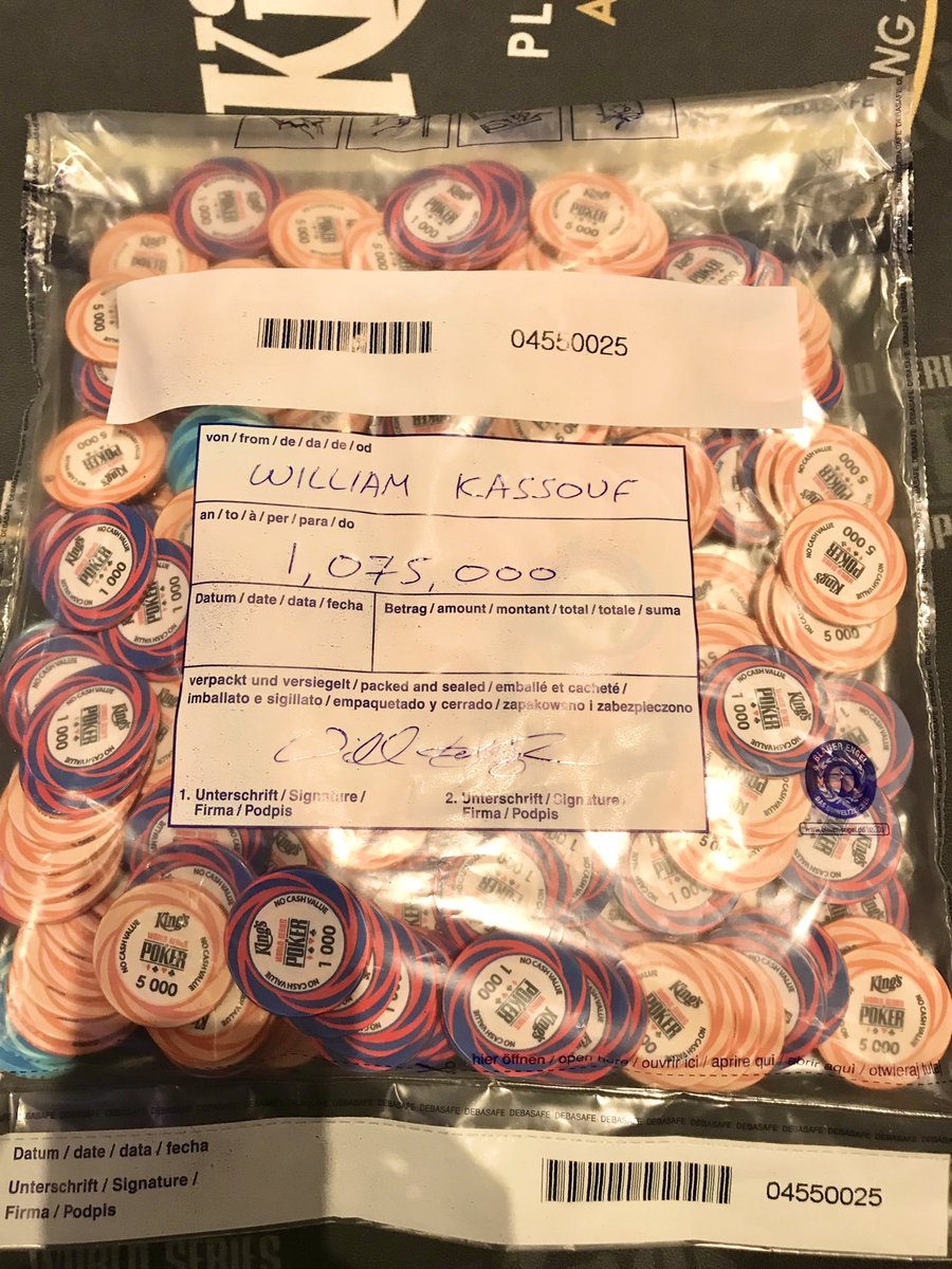 WilliamKassouf's tweet photo. WSOPC β¬225 Mini Main β¬500K Gtd
Bagged up 1.075M (107 BBs) for Day 2 today
Now ITM! 2,532 entries. 252 players left. β¬541K prize pool. β¬504 locked up. β¬82.3K top prize! Top 6 players win a β¬10,350 WSOPE Main Event seat.
Game on! Come onnn!
π€π£πͺπ°πβοΈ
#WSOPC
#KingsResort https://t.co/eAFtTS4eqf